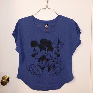 BONGO / Disney Blue Short Sleeve Mickey Shirt L